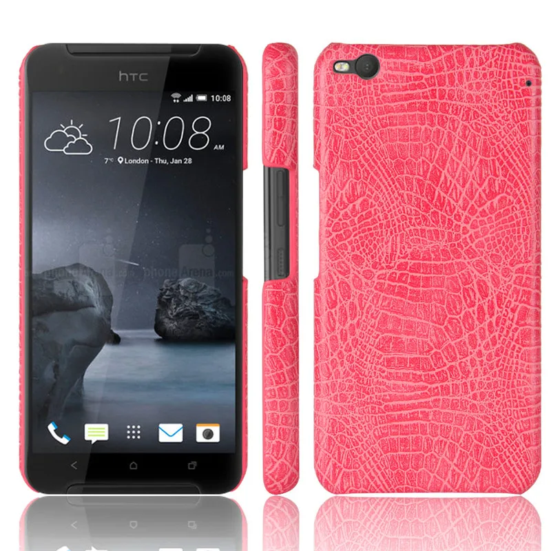 Жесткий чехол для HTC X 9 X9 X9U 5 &quotс крокодиловой текстурой Высококачественная