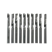 10pcs 3 1752 517mm single flute spiral end mill cutter tungsten carbide tools wood engraving bits on cnc machine