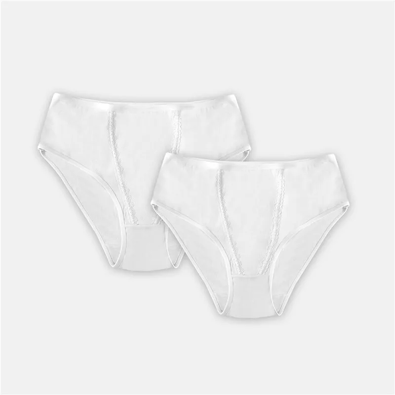 White 2Pcs 2 шт./компл. трусики большого размера 3XL 4XL женское нижнее белье хлопковые трусы Модные женские нижнее белье Мумия брюки большого размера дамское нижнее белье Новинка - Цвет: White 2Pcs
