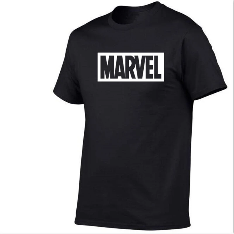2018 новый летний Marvel Мужская футболка с коротким рукавом 100% хлопок наивысшего
