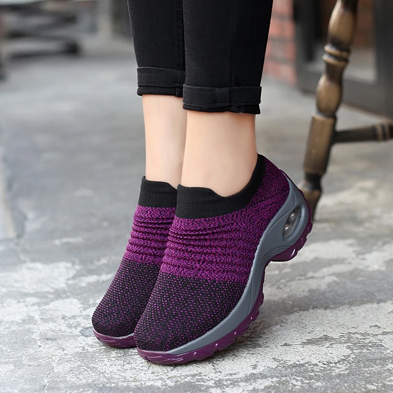 2019 из дышащего материала без шнуровки женские туфли на каблуке Zapatos De Mujer Женская