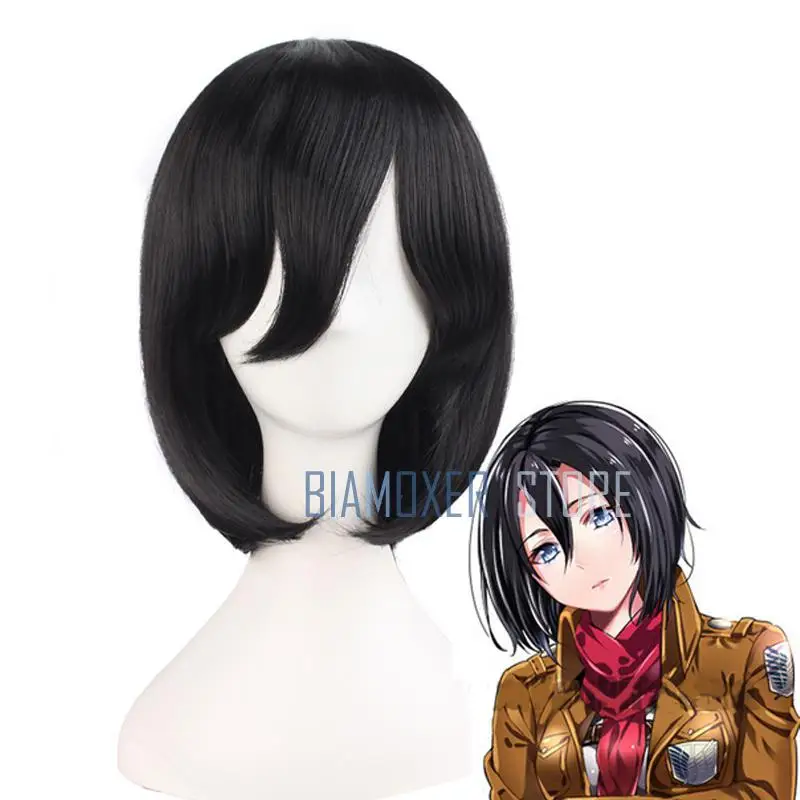 Shingeki No Kyojin Attack On Titan Wigs Mikasa Levi Sasha Eren Cosplay Costume Black Yellow And Brown Short Hair | Тематическая