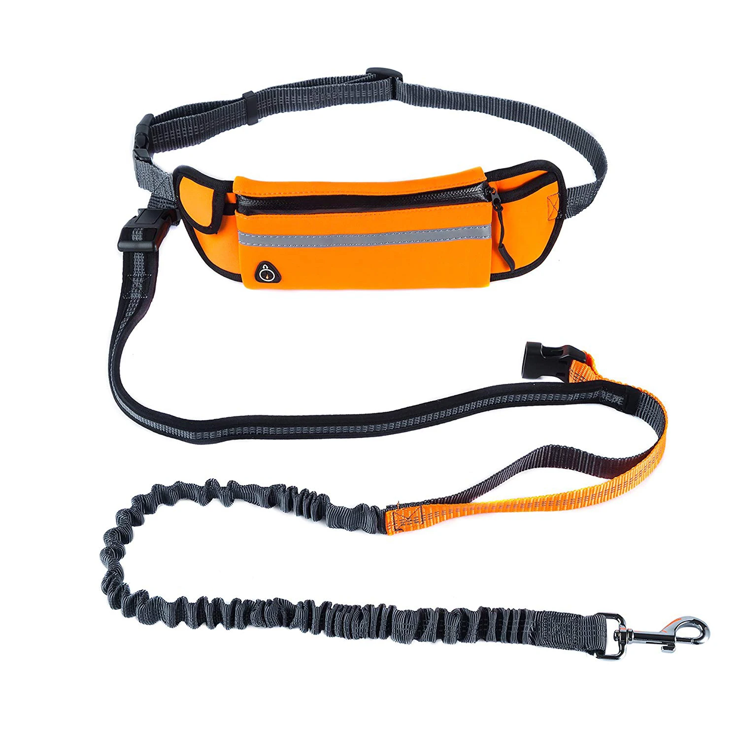 Orange Hands Free поводок для бега собаки с поясным карманом регулируемый ремень амортизирующий банджи подходит для талии до 45 дюймов - Цвет: Orange