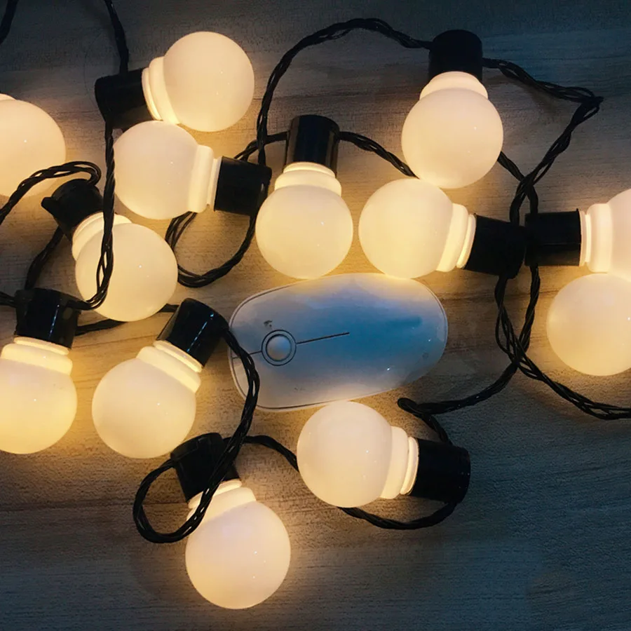 

BEIAIDI 5M 20 LED Globe Festoon Ball Fairy LED String Light Outdoor Garden Party Wedding Globe Christmas Fairy light garland
