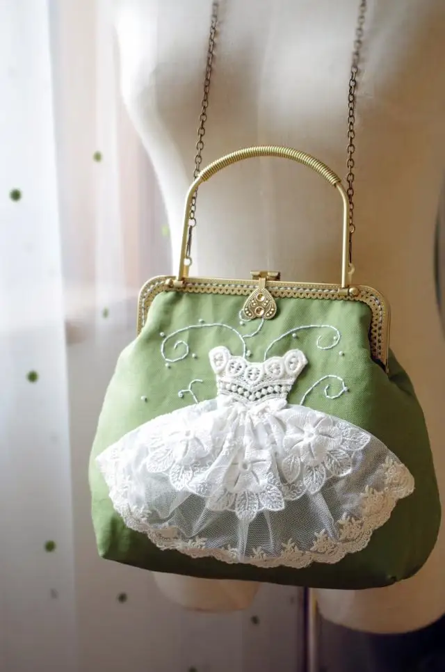 LilyHood 2020 Женская потертая шикарная кружевная сумка через плечо ручной работы