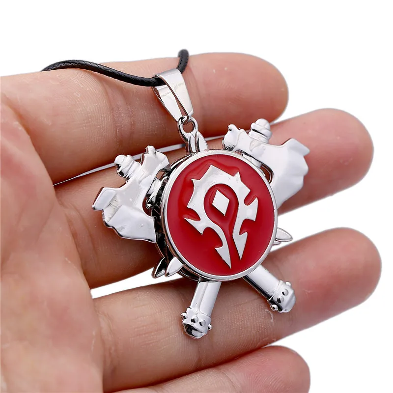 ORP аниме игровой периферический продукт аксессуары ювелирные изделия World of Warcraft племя Юнион Лев логотип можно повернуть кулон ожерелье