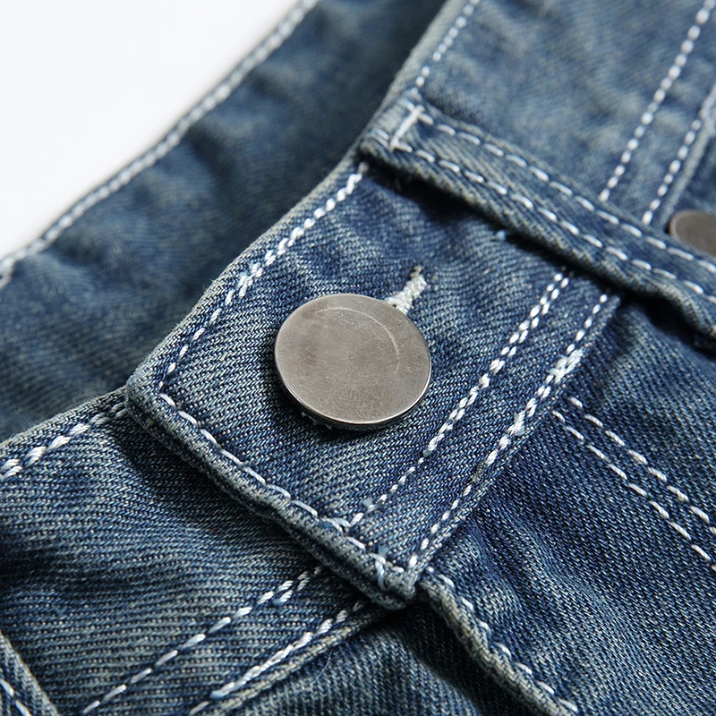 Джинсы HMILY мужские рваные в стиле хип хоп модельные хлопковые брюки Slim Fit панк