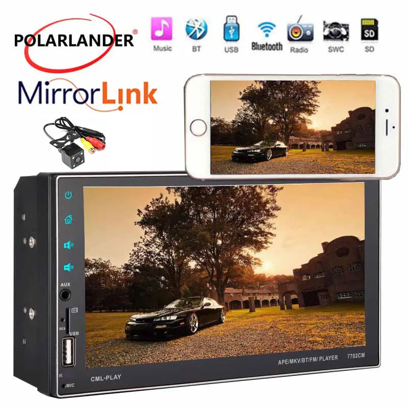 Новинка 2018 USB/AUX/FM/SD/SWC задний вид HD зеркальная связь Bluetooth MP5 плеер стерео емкостный