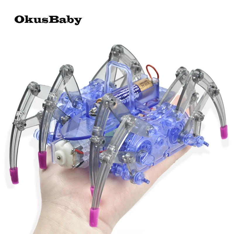 

DIY Assemble Intelligent Electric Spider Robot Toy Educational DIY Kit Kids Assembling Building Puzzle Toys High Quality Toys