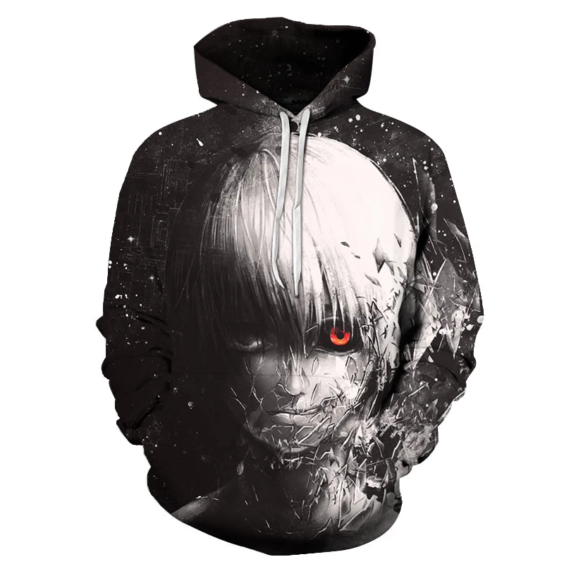 2018 классические толстовки с капюшоном из аниме Токийский Гуль осенняя модная