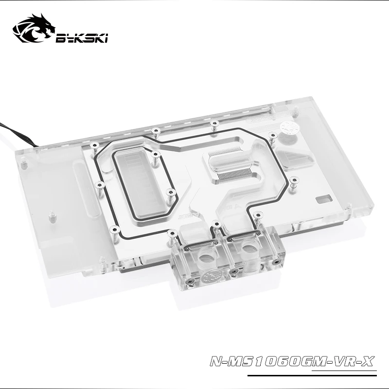 12V 4PIN RGB Type Bykski полный охват GPU водный блок для MSI GTX 1060 игровой VR X 6G видеокарта N-MS1060GM-VR-X - Цвет лезвия: 12V 4PIN RGB Type