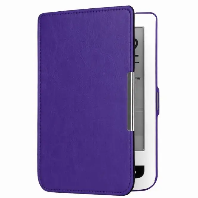 Роскошные Искусственная кожа чехол для pocketbook touch lux 3 basic touch lux 2 защитный чехол для pocketbook 614/624/626/640 touch lux 3 - Цвет: Фиолетовый