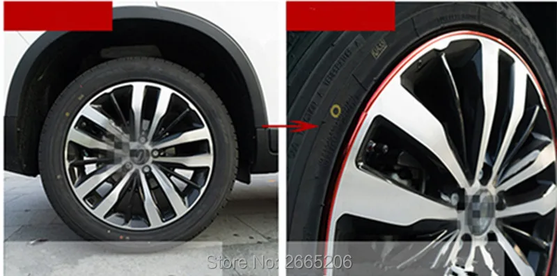 8 м Стайлинг автомобиля хромированная защита обода колеса светильник Кая рамка