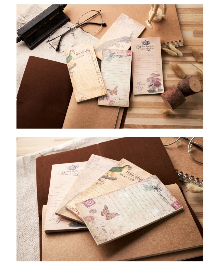 Винтаж 30 страниц попугай почтовое отделение/гриб блокнот Sticky Notes Papelaria школа питания Закладка сообщения