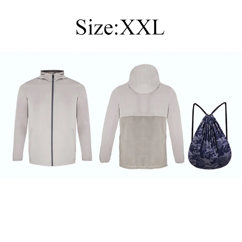 Khaki XXL Xiaomi Youpin 7th сумка для переноски устойчивая ветровка водонепроницаемый рюкзак на открытом воздухе куртка мужская одежда спортивный рюкзак для переноски - Цвет: Khaki XXL