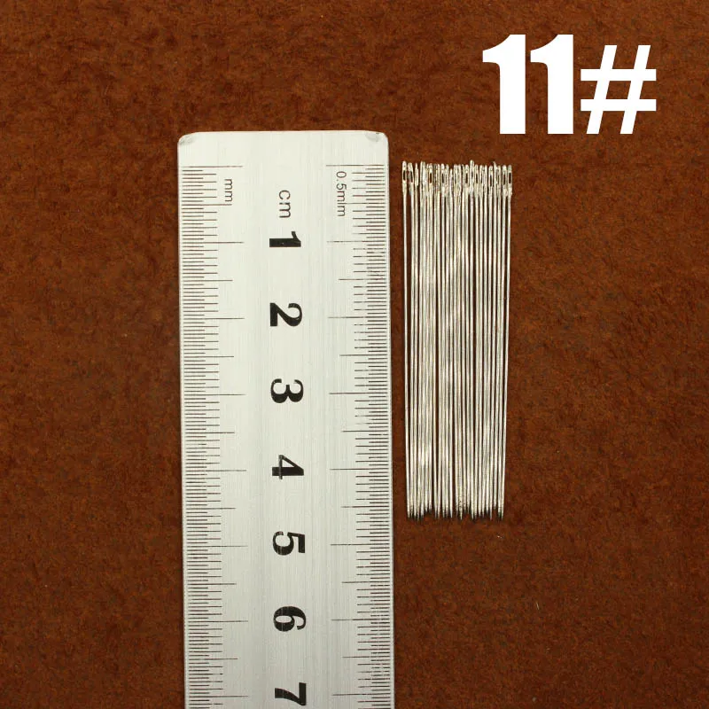 Новые с прямым валиковым швом; иглы 25 шт./компл. для DIY ручной ювелирных изделий инструмент с принтом «большие глаза» с отделкой бисером threading иглы, 13 размеров шнура шпильки - Цвет: NO.11