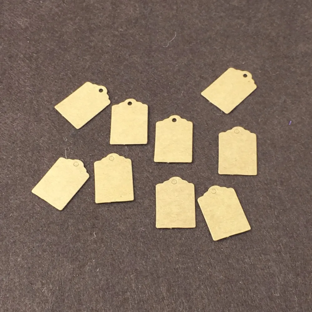 400PCS Kraft Paper 3*2cm Small Hang Tags+400PCS Hemp Strings Jewelry Head Cards Luggage Label DIY Handmade Accept Custom Logo |