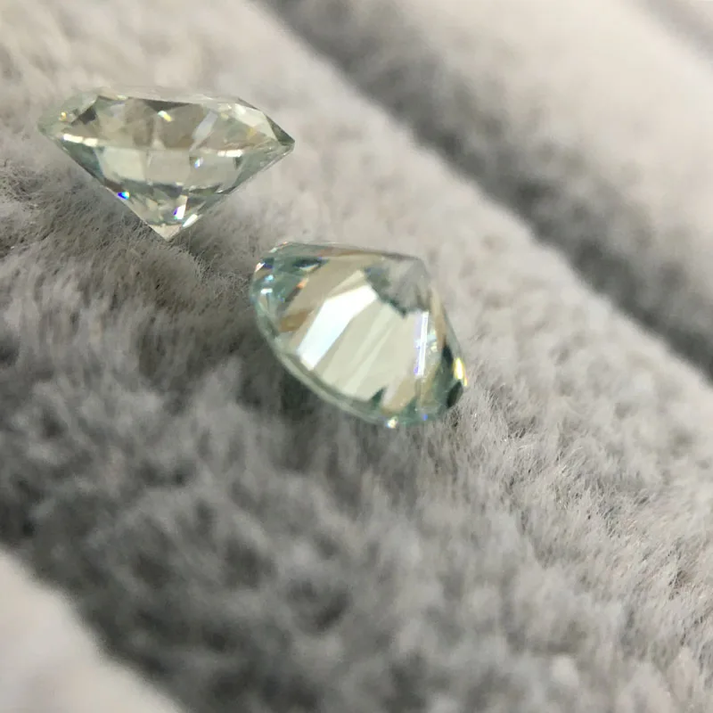 NiceGems 8 мм небольшой синий Муассанит свободный камень бриллиант эквивалентный вес