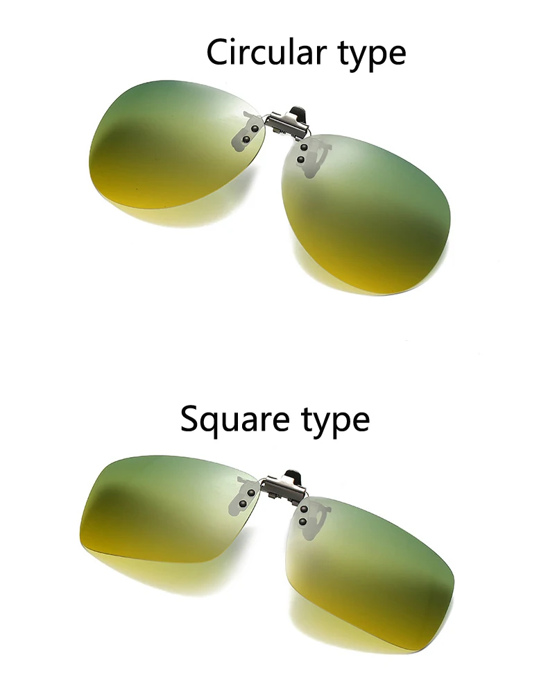 Night Vision Glasses Polarized Clip on Type Day and Night for Male and Female Drivers Night Vision Driving Sunglasses