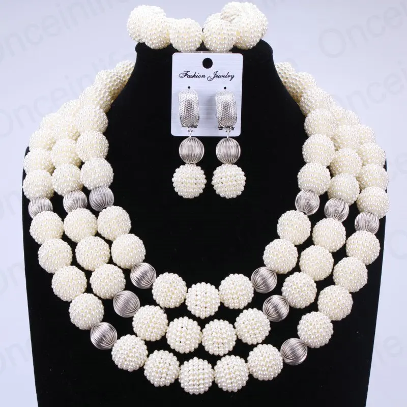 Модные нигерийские Свадебные африканские бусины комплекты ювелирных изделий