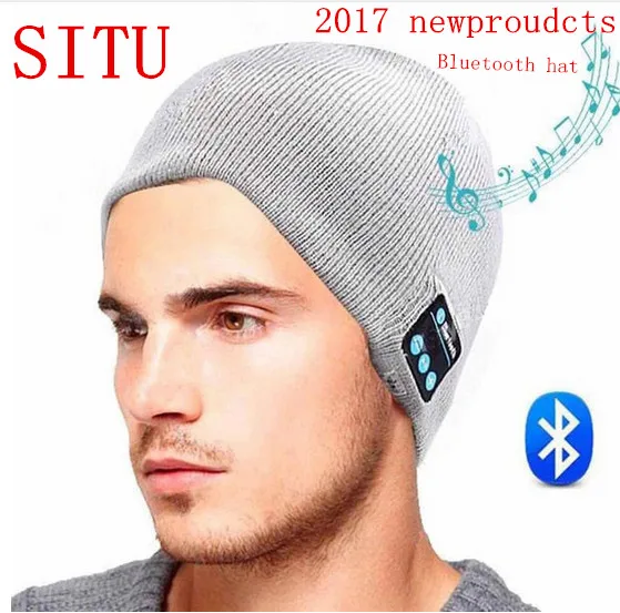 Новый мягкий теплый Beanie шляпа Gorro Беспроводной Bluetooth Smart Кепки гарнитура наушники