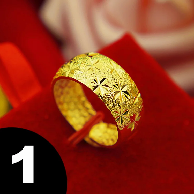 Роскошное Золотое регулируемое кольцо Женское Обручальное для помолвки золотые