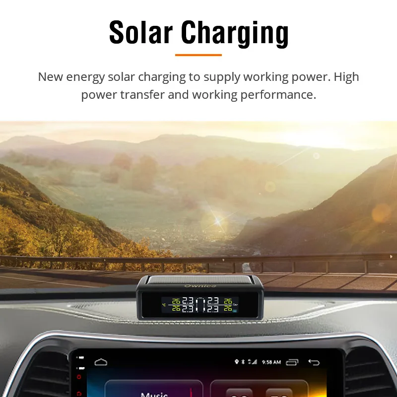 Система контроля давления в шинах Ownice прибор для с 4 внешними и внутренними