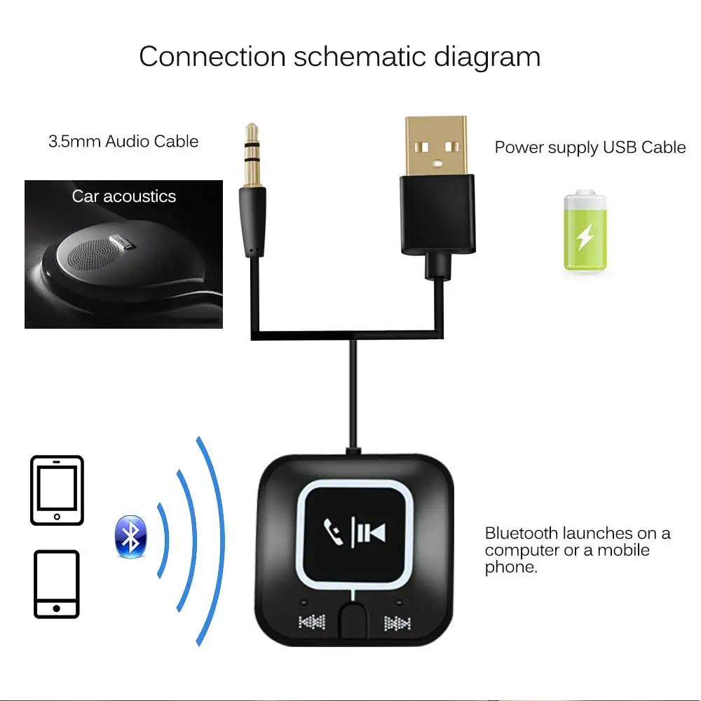 ZF-850 мини беспроводной NFC Bluetooth автомобильный комплект приемник аудио адаптер AUX USB