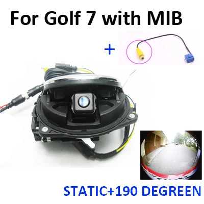 Aycetry CCD HD Автомобильный флип логотип обратный Камера для Volkswagen VW Golf 7/Note 5/6 MK6 Passat B6 CC B7 B8 эмблема заднего вида Камера RGB CVBS - Название цвета: 190degreen Golf7 MIB
