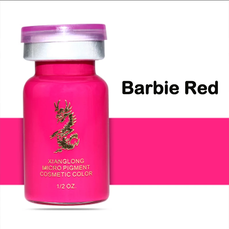 Barbie Red 3 шт./компл. 23 Цвета татуировки чернил для татуажа, пигмент для мануального татуажа бровей подводка для глаз бровей Перманентный макияж микропигментации чернил для татуажа - Цвет: Barbie Red