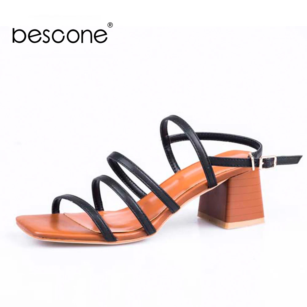 BESCONE/женские Босоножки на каблуке Высококачественная удобная женская обувь в