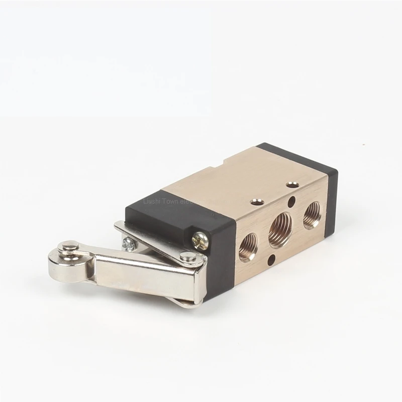 MV-09 Roller Lever Button 2 Position 5 Way Mechanical Valve Pneumatic Valve Switch