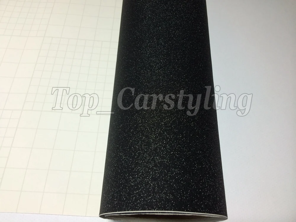 Черная блестящая Виниловая наклейка для автомобиля с воздушными пузырями