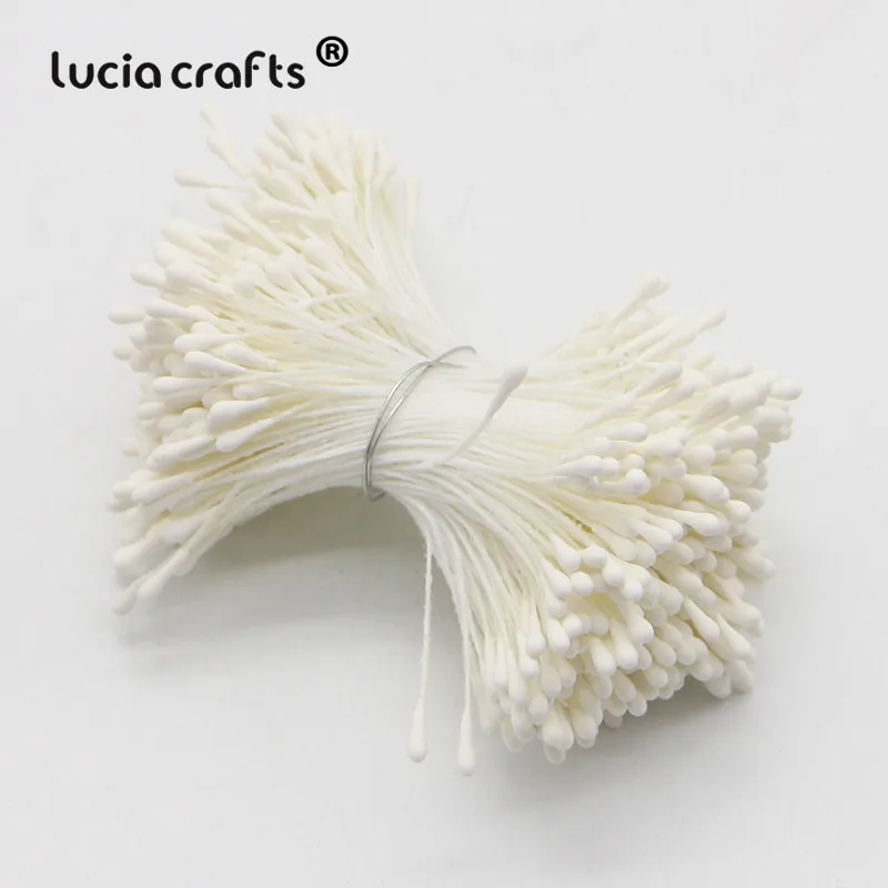 Lucia crafts 1 мм много вариантов Искусственные цветы тычинки ручной работы для свадебной вечеринки украшения дома DIY Аксессуары D0401 - Цвет: C20Matte beige 420pc