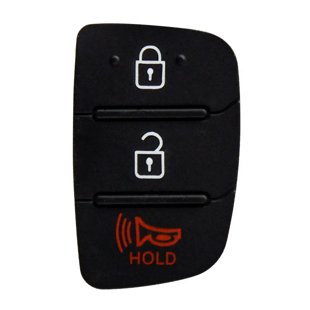 3 button red OkeyTech 3 кнопки откидной Складной Дистанционный Автомобильный ключ чехол резиновые накладки для hyundai Picanto Solaris RIO Sportage Elantra Kia Key - Название цвета: 3 button red
