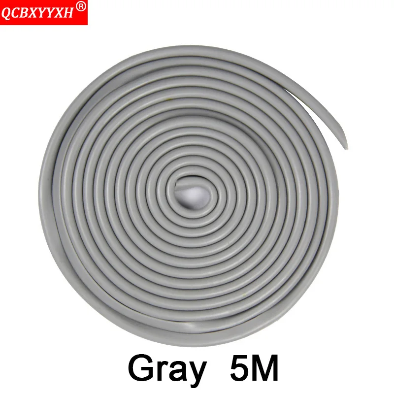 Gray 5M QCBXYYXH авто-Стайлинг, авто дверь, защита от царапин, защита края, резиновое уплотнение, универсальные анти столкновения, полосы, наклейки, аксессуары - Цвет: Gray 5M