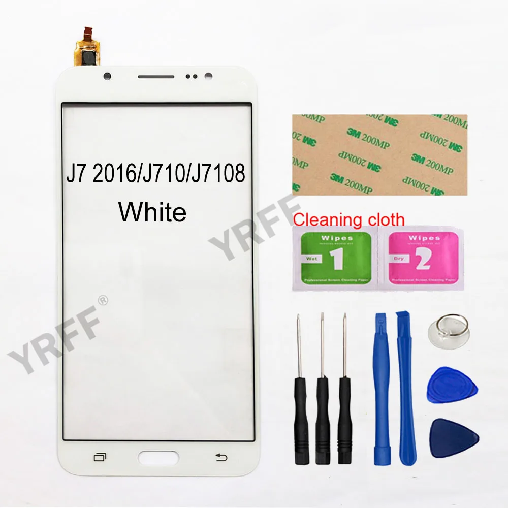 White And Tools 5,5 ''для Samsung Galaxy J7 j710 J7108 сенсорный экран дигитайзер сенсорная стеклянная панель объектива - Цвет: White And Tools