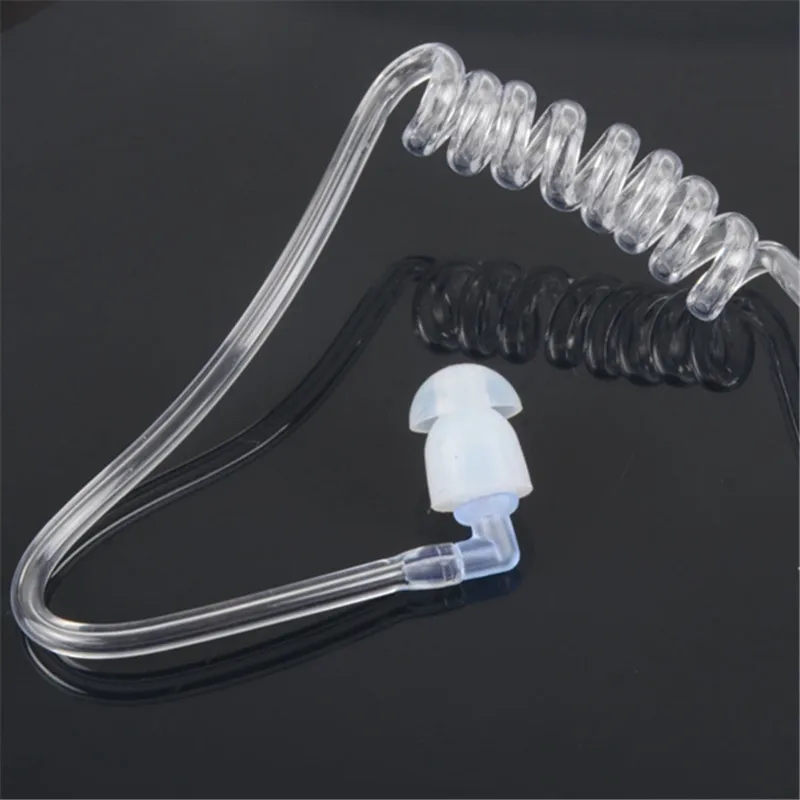 surveillance security clear coiled acoustic air tube earpiece ptt for iphone samsung huawei htc lg sony mobile phone free global shipping