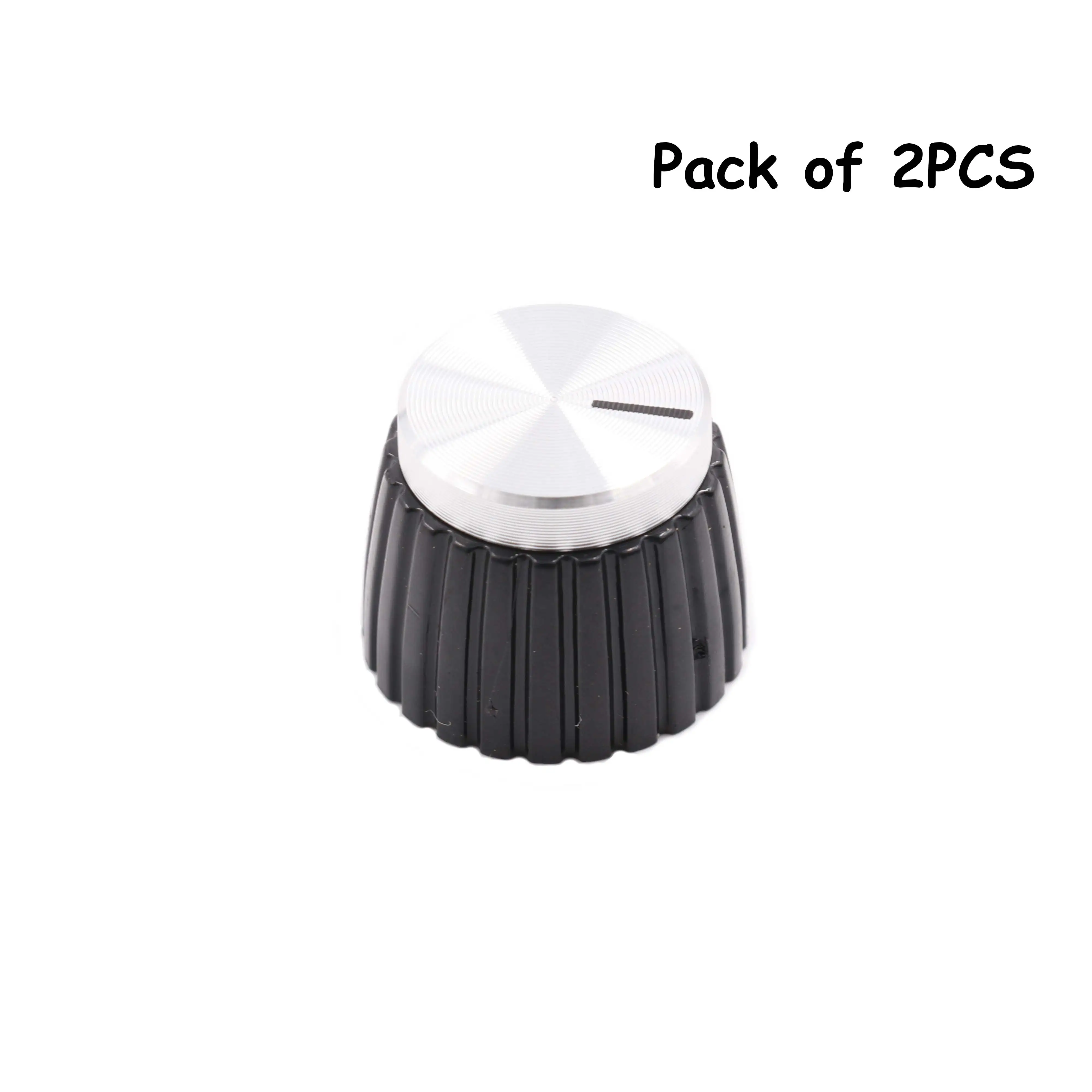 Silver-2PCS 19,5x15,5 мм алюминиевый пластиковый набор ручка указателя колпачок для гитары Marshall педаль для звукового эффекта овердрайв 1/" латунные втулки черного золота - Цвет: Silver-2PCS
