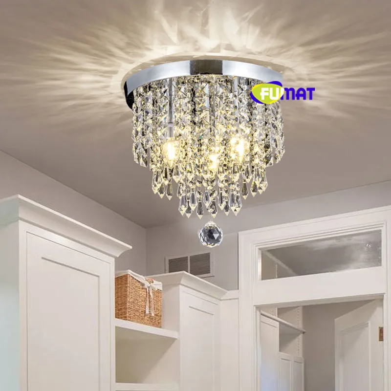 Кристальные потолочные мини светильники FUMAT светодиодные современные Круглая