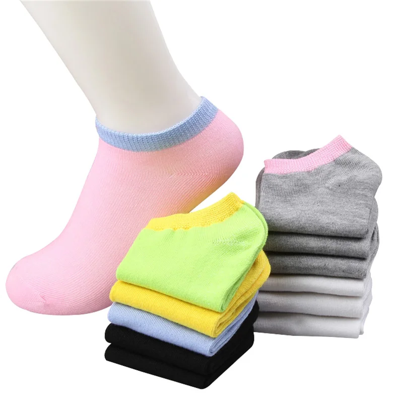 20pcs=10 Pairs New Brand Girl Female Lady Socks For Women's Cute Boat Short Ankle Cotton Meias Opp Bag | Женская одежда