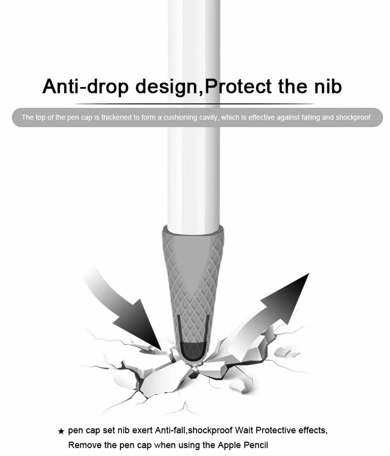 Цветной мягкий силиконовый совместимый для Apple Pencil 2 Чехол совместимый для iPad планшет стилус защитный чехол