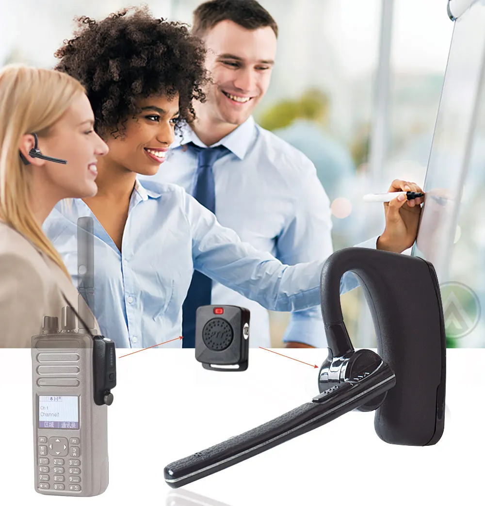 Беспроводная рация PTT Bluetooth гарнитура наушник для Motorola P8668 P8668i GP328D GP338D P8200 P8260 микрофонный наушник адаптер
