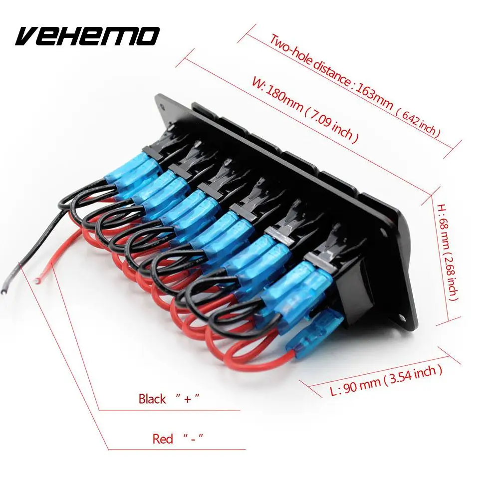 Vehemo 6 Gang автомобильный переключатель RV панель автоматический Выключатель