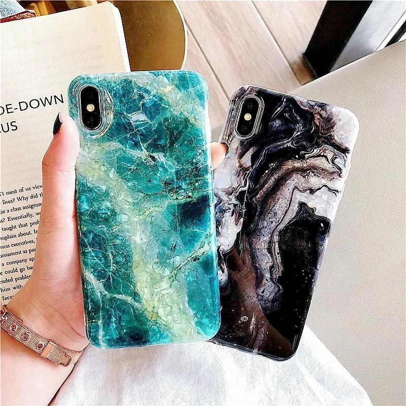 Мраморный чехол для iphone 7 XS MAX 6 6S 8 Plus X XR мягкий силиконовый из ТПУ с узором