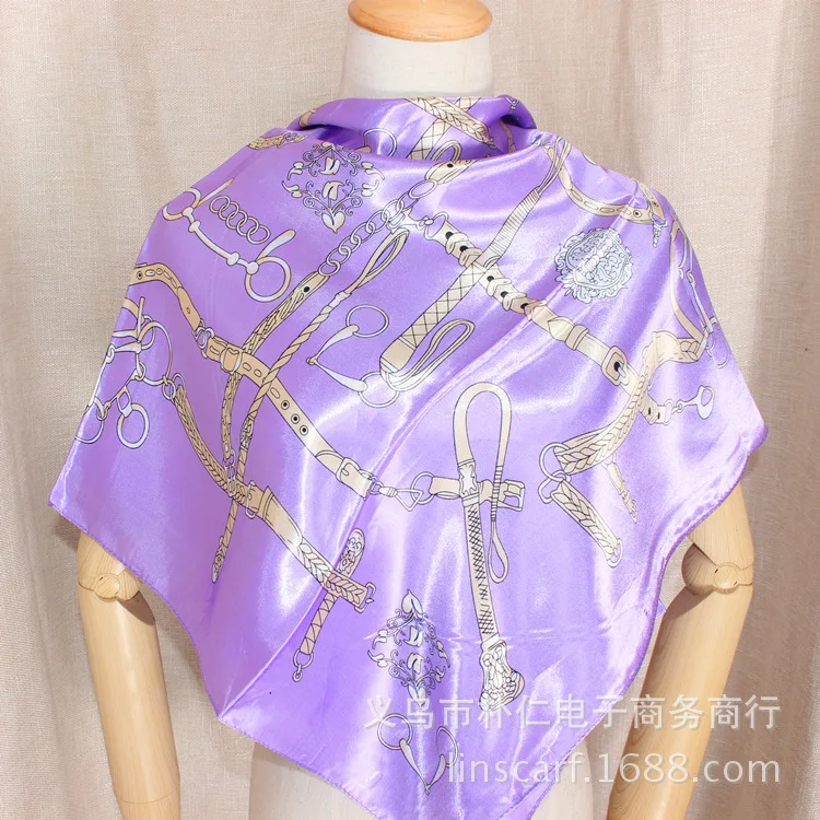 Новинка металлической цепью шаблон шелковые шарфы печатных платок|scarf camouflage|shawl