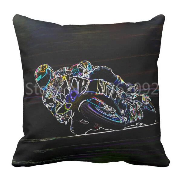 Крутая светящаяся Наволочка на мотоцикл наволочка для набросков новинка