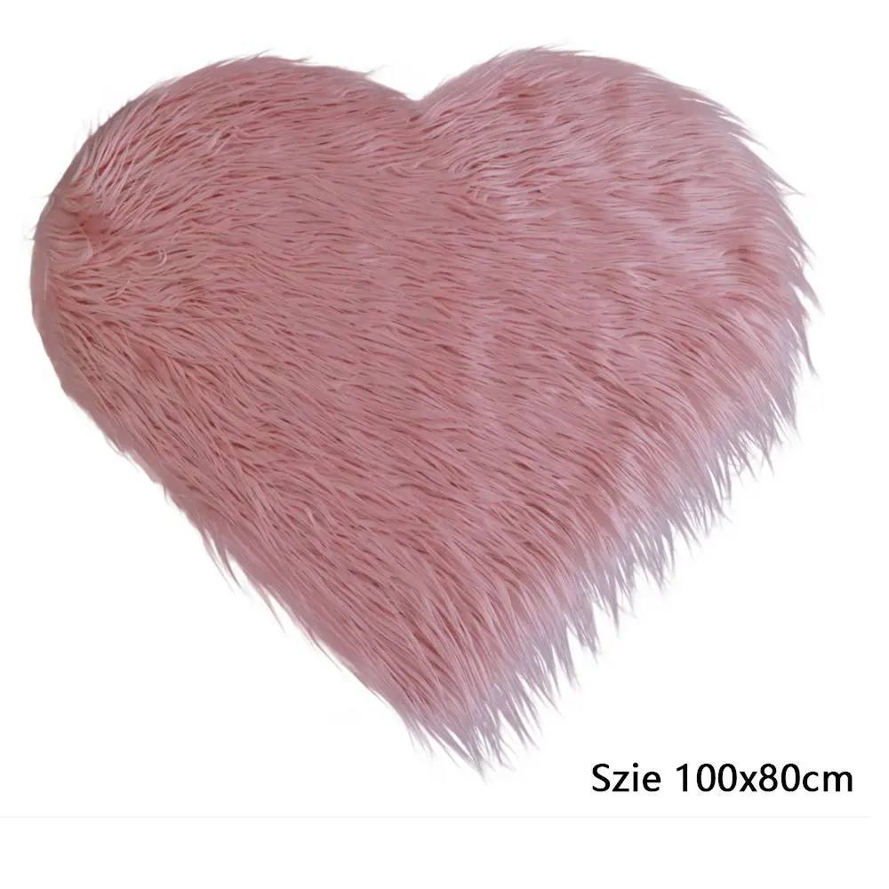 Pink 100x80 D& J в форме сердца искусственное меховое одеяло для детской фотосъемки реквизит корзина набивная подушка для фотосъемки одеяло s реквизит для фотосъемки - Цвет: Pink 100x80