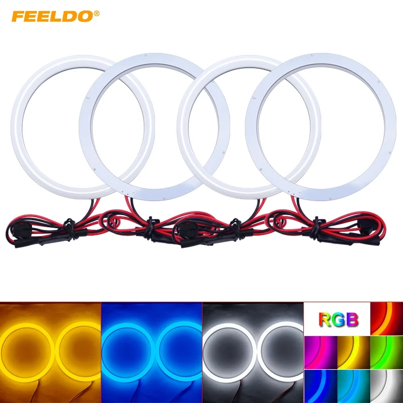 

FEELDO 1Set Auto Halo Rings Cotton Lights SMD LED Angel Eyes for Ford Focus 08+ Bi-Xenon Car Styling