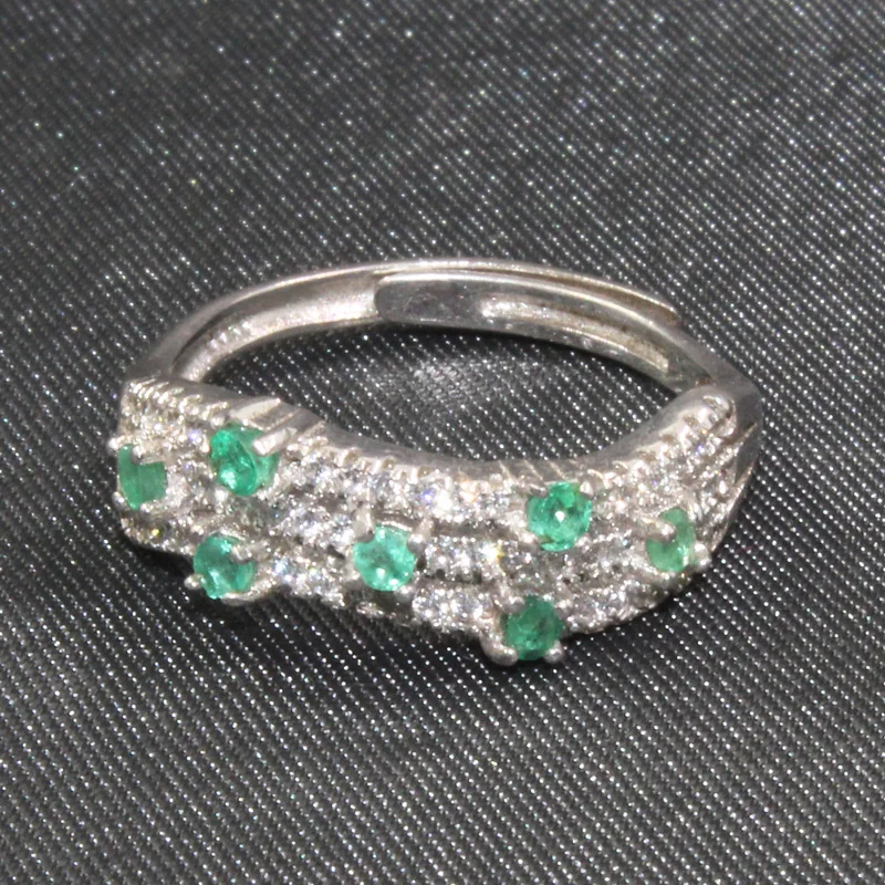 CoLife Jewelry 925 Silver Emerald Ring 2mm Natural Sterling Birthday Gift for Woman | Украшения и аксессуары